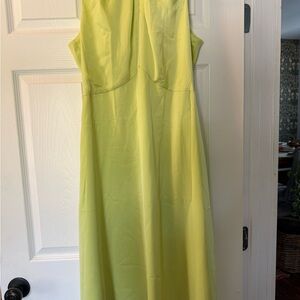 Banana Republic Vibrant Lime Midi Dress - NWT
